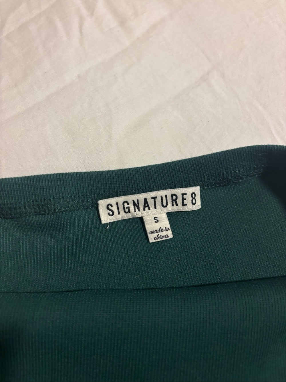 Signature 8 Strapless Green Ribbed Top - Picture 3 of 4